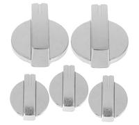 Gadpiparty Boutons De Cuisinière à Gaz En Acier Inoxydable Universels 5 Pièces Commandés Pour Cuisson 45° Encastrable Adaptée La Cuisine Gaz
