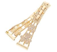 Gadpiparty Bracelet De Montre Pour Femme 20 Mm En Acier Inoxydable Avec TrèFle Brillant Charme ÉLéGant Et Confortable Pour Montres ConnectéEs