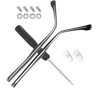 Gadpiparty Branches de Lunettes de Remplacement Universelles 1 Paire Transparent Cristal Métal Accessoires pour Monture Légères et Résistantes Compatibles Lunettes de Soleil et Usage