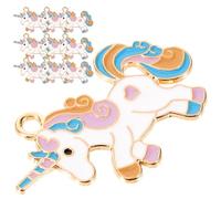 Gadpiparty Breloques Licorne en Métal pour Bijoux Diy, Lot de 10 Charms Petits Accessoires pour Bracelets, Colliers et Boucles D’oreilles, Fabrication Bijoux Artisanaux, Accessoires Créatifs