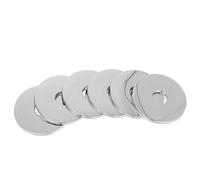 Gadpiparty Bride de Salle de Bain en Acier Inoxydable 6 Pièces, Couvercles de Tuyaux Ø 22 Mm, 4 Points, Plaque de Finition Murale pour Robinetterie, Diamètre 80 X 5 Mm, Adaptation