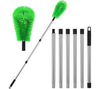 Gadpiparty Brosse à Joints en Acier Inoxydable Manche Télescopique, pour Enlever Feuilles et Débris, pour Nettoyage Extérieur