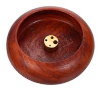 Gadpiparty Brûleur Encens Bol Bois Mini Support Bâtons pour Relaxation Décoration de Bureau