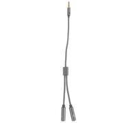 Gadpiparty Câble Audio Mâle vers Femelle en Nylon Robuste Répartiteur de Prise Téléphonique Argenté, Rallonge pour Câble de Casque 3.5mm pour Usage Quotidien