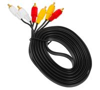 Gadpiparty Câble Composite Audio/vidéo 3 Mètres Six Têtes et Trois Paires de Connecteurs en Cuivre et Pvc pour Lecteur Multimédia Dvd Transmission Stable Installation Facile
