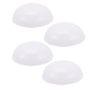 Gadpiparty Cache-ampoule de Plafonnier Rond en Pvc Blanc 4pcs, Abat-jour LED Élégant pour Couloirs, Éclairage Confortable et Polyvalent, Style Minimaliste