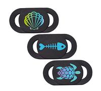 Gadpiparty Cache Coulissant pour Caméra D'ordinateur Portable 3pcs en Abs Ultra Fin Noir, Accessoire Informatique Facile à Appliquer et Retirer pour Protéger Votre Vie Privée