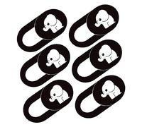 Gadpiparty Cache Objectif Webcam Confidentialité Éléphant 6 Pièces pour Ordinateur Portable Et Tablette, Glissière Mobile Anti-espionnage en Abs Blanc Léger, Protection Vie Privée Usage Informatique