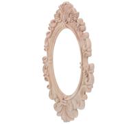 Gadpiparty Cadre Ovale en Bois Brut Décoratif Vintage 12,2x7,8 Pouces | Applique Sculptée, Détails Ajourés, à Personnaliser, Léger, pour Maison et Bureau