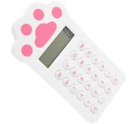 Gadpiparty Calculatrice de Bureau Solaire Portable Décorative Forme de Patte de Chat Petite Calculatrice Multifonction pour Étudiants et Usage Scolaire