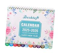 Gadpiparty Calendrier de Bureau Floral à Feuillets Calendrier Compact à Poser Design Élégant et Papier Rigide Planificateur pour Bureau Maison et École