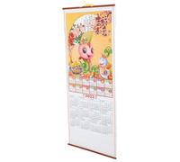 Gadpiparty Calendrier Mural Suspendu Année Du Serpent Papier Rotin Calendrier à Défilement Pratique et Espace Écriture Décorative et Fonctionnel