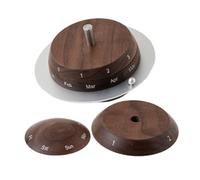 Gadpiparty Calendrier Perpétuel de Bureau Rotatif en Bois Motif Planétaire Terre Calendrier Manuel sans Pile Décoration Vintage Rustique pour Bureau et Présent Original Style Minimaliste