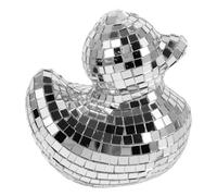 Gadpiparty Canard Boule Disco Miroir Argenté Décoratif pour Bureau et Fête Ornement Unique pour Mariage Noël et Soirées Disco