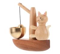Gadpiparty Carillon Bois Avec Cloche Forme De Chat Décoration De Porte Magnétique Pour Entrée Doux Et Accueillant Pour Commerçants Et Accueil Des Visiteurs