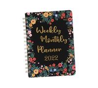 Gadpiparty Carnet de Planification Noir Agenda Hebdomadaire Multi-usage Cahier de Notes avec Pages Faciles à Tourner pour Organiser Emplois et Listes de Courses