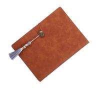 Gadpiparty Carnet de Spécimens Végétaux à Feuilles Mobiles Pompon Décoratif Album de Fleurs Pressées Marron 30 Pages Plastifiées Classeur Modulable pour Rangement et Scrapbooking Botanique