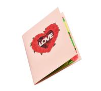 Gadpiparty Carte de Vœux 3d Pop-up pour Saint-valentin, Lot de 1 Set de Carte en Papier Coloré Message Délicat, pour Fête, Mariage et Occasions Spéciales