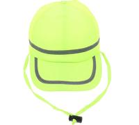 Gadpiparty Casque de sécurité réfléchissant avec pare-soleil et construction en tissu plastique, casque de sécurité haute visibilité avec bandes réfléchissantes et résistance à l'usure pour une