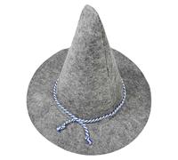 Gadpiparty Chapeau D’Épouvantail Adulte Gris Clair en Paille Souple Accessoire Cosplay Sorcier Halloween Chapeau Maléfique pour Fêtes Costumées et Événements en Extérieur