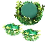 Gadpiparty Chapeau Haut-de-forme Vert Décoratif Saint-patrick, Lot Festif | Plastique, Style Irlandais, pour Poignets et Tenues, Soirées Maison ou Pub, Accessoires Photo
