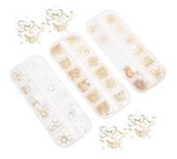 Gadpiparty Charges Époxy en Alliage pour Diy, 12 Formes Métalliques Colorées, Kit de Remplissage Résine Époxy 3 Boîtes, Accessoires Artisanat Bijoux Faits Main pour Décoration et