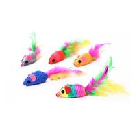 Gadpiparty Chats Souris Queue en Plumage 10 Pièces Réaliste Colorée | Chat et Animal de Compagnie, Fournitures de Jeu, Accessoire Queue, Style Amusant et Beau Couleur Aléatoire