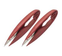 Gadpiparty Ciseaux de Couture à Tête Remplaçable Coupe Tissu et Fil en Acier Carbone et Abs Marron, 2 Sets avec 2 Pièces de Remplacement Usage Professionnel et Domestique