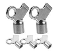 Gadpiparty Clés de Purge Radiateur Design Compact et Léger Lot de 5 en Alliage D'aluminium Argenté Outil Maintenance Accessoires pour Radiateur Trou Carré