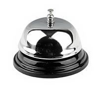 Gadpiparty Cloche de Service Son Clair et Puissant Argenté en Acier Inoxydable Sonnette de Réception Facile à Utiliser pour Cuisines et Halls D'accueil D'hôtel