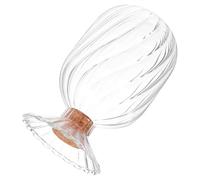 Gadpiparty Cloche en Verre Transparente Couvercle en Liège - Petit Bocal Décoratif Multifonction pour Allumettes et Rangement - Récipient en Verre Étanche pour Salle de Bain Cuisine - Pot de
