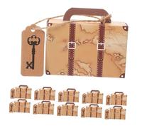 Gadpiparty Coffret Valise Vintage 50Pcs Boîtes à Dragées Mariage Mini Boîtes en Carton Décoration Fête pour Bonbons et Biscuits Réutilisables