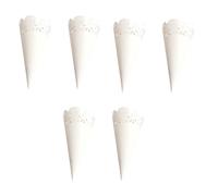 Gadpiparty Confettis Cone 150 Pièces Cônes De Confettis De Mariage Cône De Bouquet De Fleurs Cônes De Pétales De Papier Cornet De Dégustation Porte-cône De Confettis Blanche Douille Conique