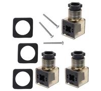 Gadpiparty Connecteur de Bobine de Solénoïde Din 43650A 3 Voyant Lumineux, Lot de 3 Pièces Marron, Bobine D’Électrovanne Ac60-240V, Connecteur Électrique Étanche pour Usage Professionnel