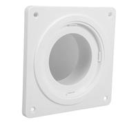 Gadpiparty Connecteur de Conduit de Sécheuse avec Bride Murale, Raccord de Tuyau 4 Pouces, Plastique Blanc, Installation Facile pour Ventilation et Évacuation