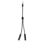 Gadpiparty Convertisseur Accessoire Plastique en Noir, Femelles et Cuivre Câble Adaptateur D'antenne 1 Mâle vers 2 de Standard Fiable Automobile pour Autoradio Voiture