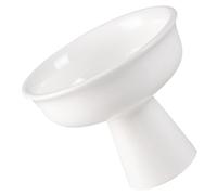 Gadpiparty Coupe à Dessert à Base Haute en Céramique Blanche, Bol Multi-usage pour Pudding et Milk-shake, Porte-dessert Original pour Fête Estivale à Domicile ou Ktv