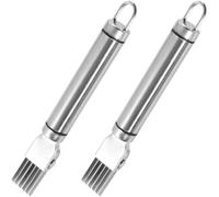 Gadpiparty Coupe-échalotes et Finition Soignée 2pcs en Acier Inoxydable Trancheuse Cuisine Pratique Design Innovant pour Découper et Éplucher Concombres et Oignons Verts