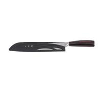 Gadpiparty Coupe-légumes Multifonction Manche en Bois Antidérapant, Couteau de Chef Noir en Acier Cuisine Professionnelle et Restaurant