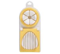 Gadpiparty Coupe-œufs Polyvalent, Coupe Œuf Coque, Acier Inoxydable et Pp, Jaune, Portable, pour Œufs et Aliments, la Cuisine