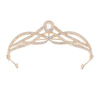 Gadpiparty Couronne Baroque en Alliage Doré Élégante pour Mariée et Femmes, Accessoire Rétro Chic pour Photos et Fêtes Halloween