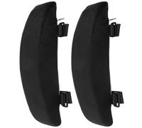 Gadpiparty Coussin D'accoudoir pour Chaise de Bureau, Paire de Rehausseurs en Mousse Haute Élasticité, Housses Noires Classiques Antidérapantes, Confort Ergonomique pour Usage Bureautique