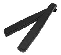 Gadpiparty Coussins D'accoudoirs pour Chaise Pliante et Chaise de Plage, Paire de Repose-Bras en Plastique Rigide Noir, Accessoire de Remplacement Résistant à l'usure, Fixation Antidérapante