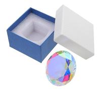 Gadpiparty Cristal de Verre Décoratif 60 MM Diamant Multicolore Transparent Presse-Papier Ornemental Trésor Gemme Unique Boîte Présent Décoration Polyvalente pour Mariage et Fête
