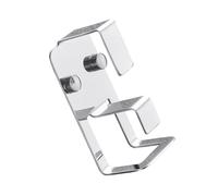 Gadpiparty Crochets sans Perforation en Acier Inoxydable 304 Double Crochet Auto-Adhésif Argenté pour Lavabo Rangement Pratique Cuisine et Salle de Bain Support Mural sans Trace Kit de 2