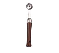 Gadpiparty Cuillère à Boule de Melon Résistant Rouille en Acier Inoxydable en Bois Confortable, Outil Pratique pour Fruits, Résistant la Rouille, Maison et Dessert