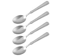 Gadpiparty Cuillères à Dessert Lot de 4 en Acier Inoxydable Design Gravé Épi Argenté Robustes et Élégantes et Adaptées pour Mariage et Célébrations pour Mariage Célébrations