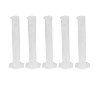 Gadpiparty Cylindre Gradué en Plastique 50ml Lot de 5 avec Base Hexagonale Antidérapante pour Mesures Précises à Usage Domestique Couleur Aléatoire