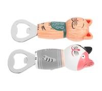 Gadpiparty Décapsuleur Mural Bois Magnétique 2pcs Autocollant de Réfrigérateur Compact et Portable pour Fête Bière en Camping ou Sortie