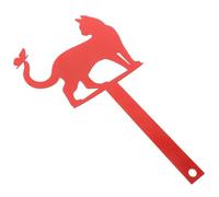 Gadpiparty Décoration Boîte aux Lettres en Fer Rouge, Silhouette Féline et Volatile, Panneau Décoratif Extérieur Résistant aux Intempéries, Ornement Jardin Créatif pour Porte D’entrée